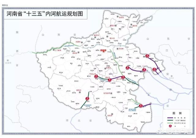 在十三五期间分别在漯河,信阳,南阳,周口,商丘拟建或者已经建成港口